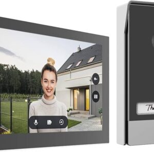 ezviz 2k video doorbell with camera, door intercom with 7 inch colour touch screen, person detection and two way audio, intercom with door opener, supports dual band wifi, hp7