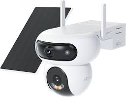ezviz 4mp+4mp dual lens solar security camera outdoor wireless with 8w solar panel, 10400mah large capacity battery, low energy aov tech, colour night vision, human vehicle detection, hb90 kit