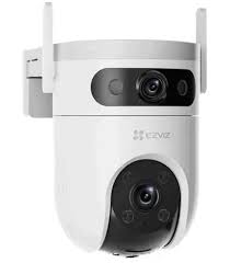 ezviz outdoor h9c dual lens 2k+pan & tilt wi fi two way audio colorvu camera 3mp+3mp