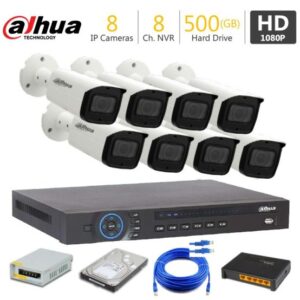 8 full hd ip camera package dahua