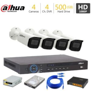 4 fhd cctv cameras package dahua