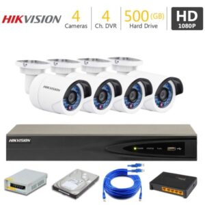 4 fhd cctv camera package hikvision