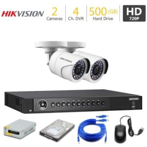 2 hd cctv cameras package hikvision