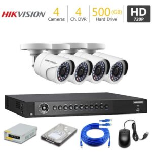 4 hd cctv cameras package hikvision