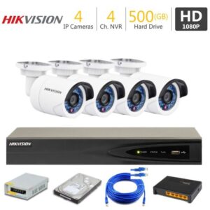 4 full hd ip camera package hikvision