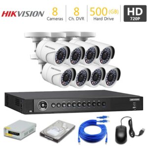 8 hd cctv camera package hikvision