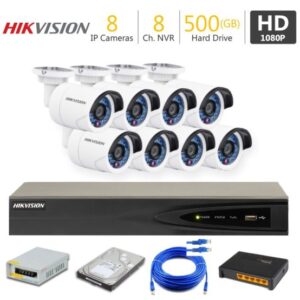 8 full hd ip camera package hikvision